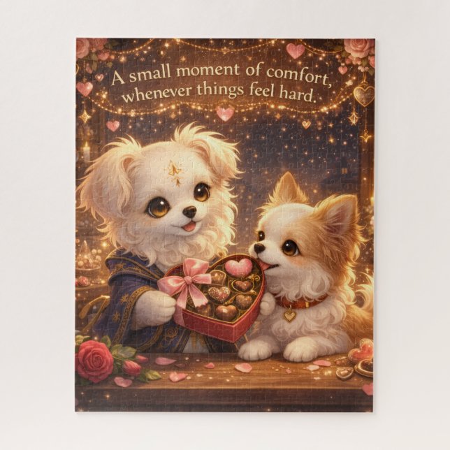 A Small Moment of Comfort – Valentine Jigsaw Puzzl Puzzle (Vertikal)