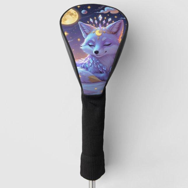 A small Star Whisper Moonlit Fox sleeping peaceful Golf Headcover (Vorderseite)