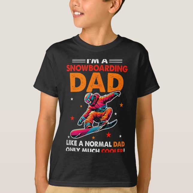 A Snowboarding Dad Definition Much Cooler Funny Fa T-Shirt (Vorderseite)