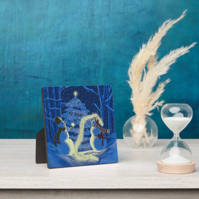 A Snowman Christmas Fotoplatte (InSitu)