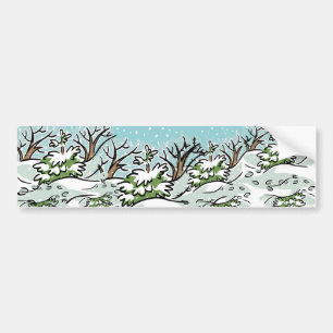 A Snowy Forest - Autoaufkleber