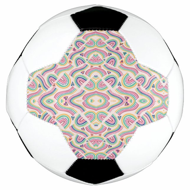 A soccer ball featuring black and white panels  (Vorderseite)
