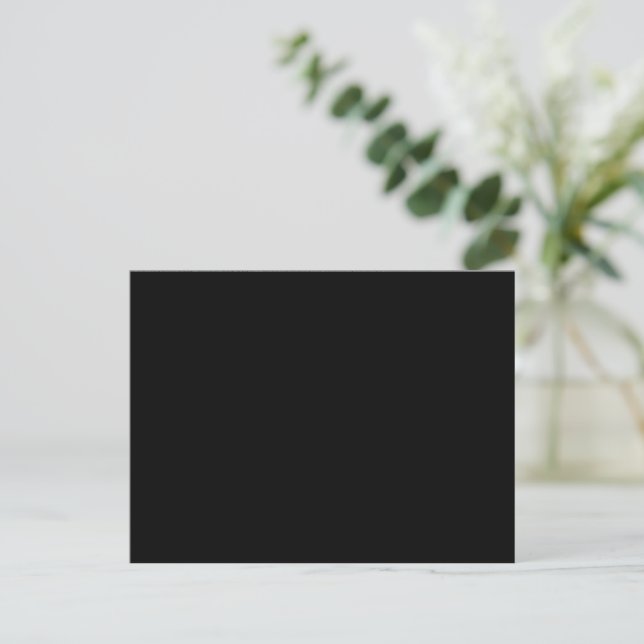 A solid black textured surface fills the entire  postkarte (Stehend Vorderseite)