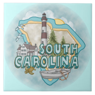 A South Carolina Lighthouse Keramik Tile Fliese