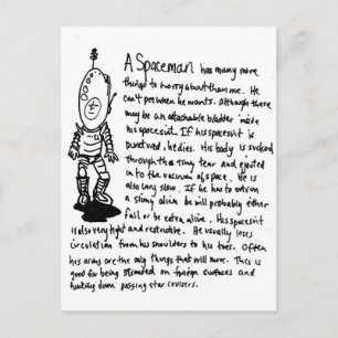 A Spaceman Postkarte
