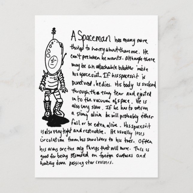 A Spaceman Postkarte (Vorderseite)