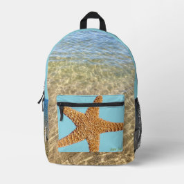A splash of a backpack. bedruckter rucksack
