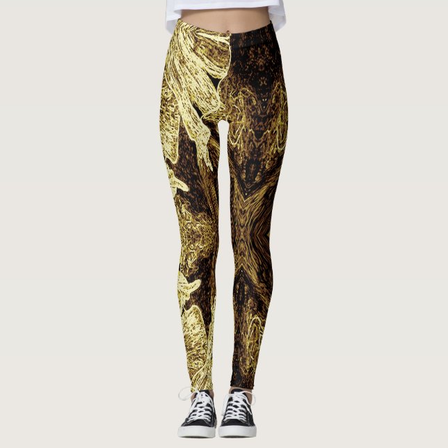 A Splash Of Golden Brown 2 Leggings (Vorderseite)