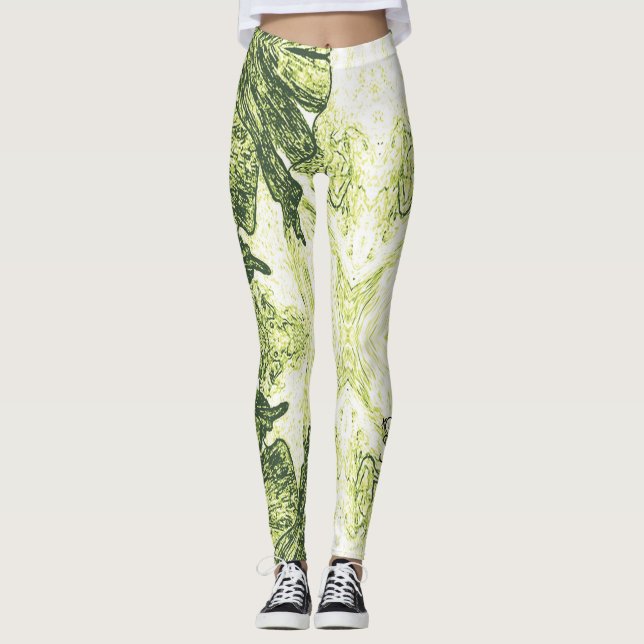 A Splash Of Lime Green Leggings (Vorderseite)