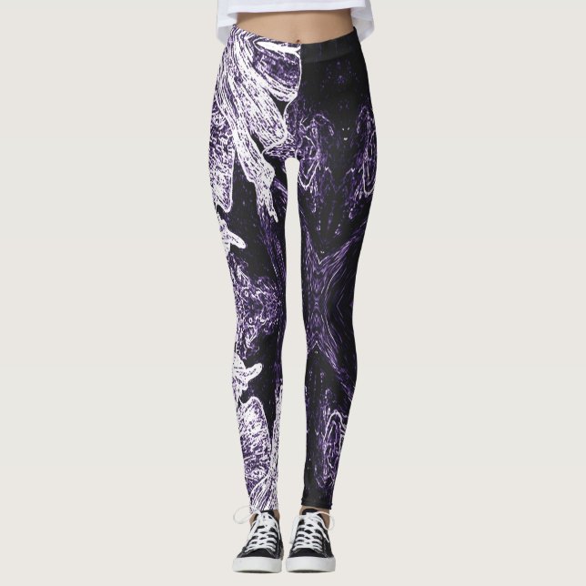 A Splash Of Purple 2 Leggings (Vorderseite)