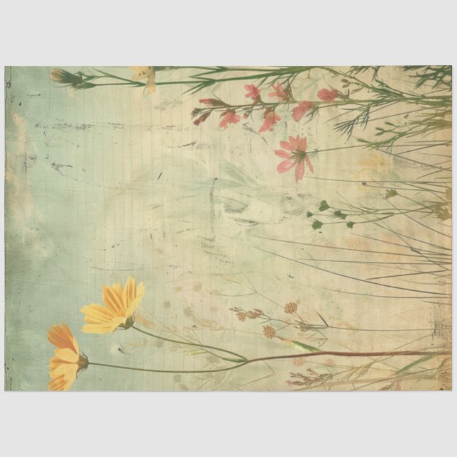 A Spring Ephemera Series Design #19 Seidenpapier (Vorderseite)