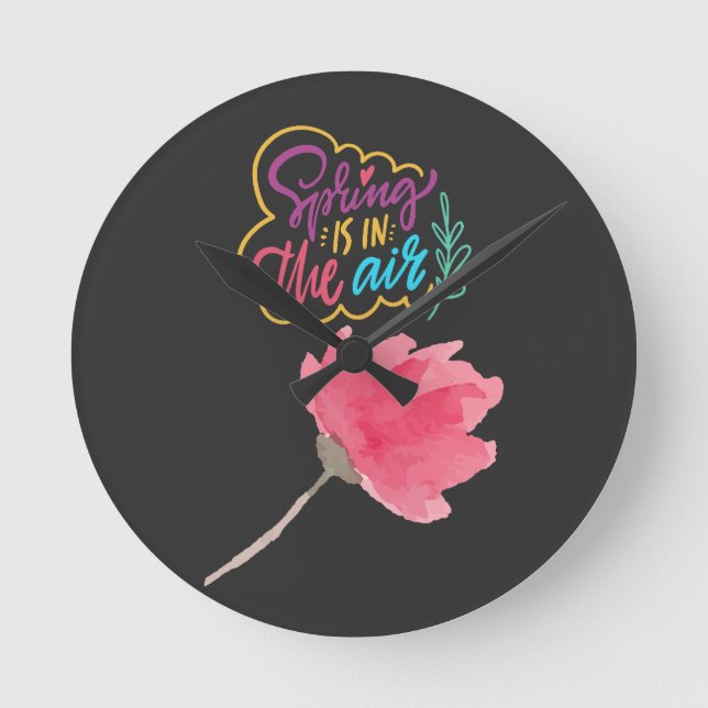 A Spring Visual Series Runde Wanduhr (Vorderseite)