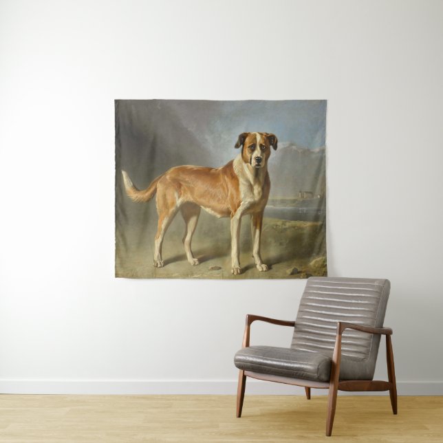 A St Bernard Dog Wandteppich (Beispiel (Horizontal))