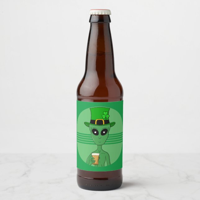 A St. Patrick's Alien Bierflaschenetikett (Vorderseite)