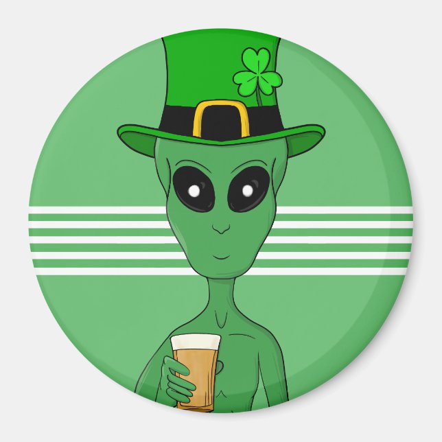 A St. Patrick's Alien Magnet (Vorne)