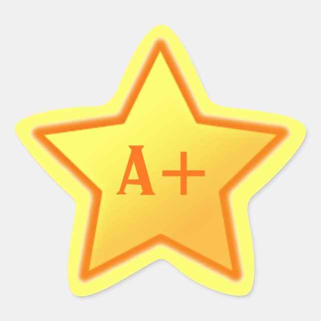 A+-Star-Aufkleber Stern-Aufkleber (Vorderseite)