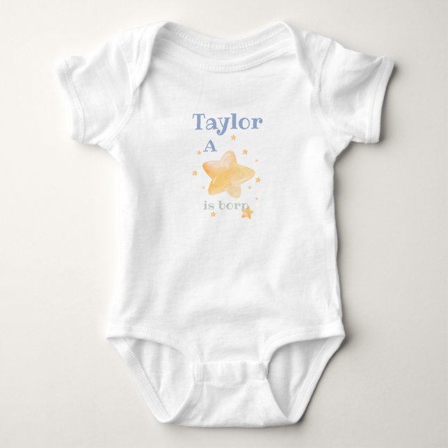 A star is born - baby name  strampler (Vorderseite)