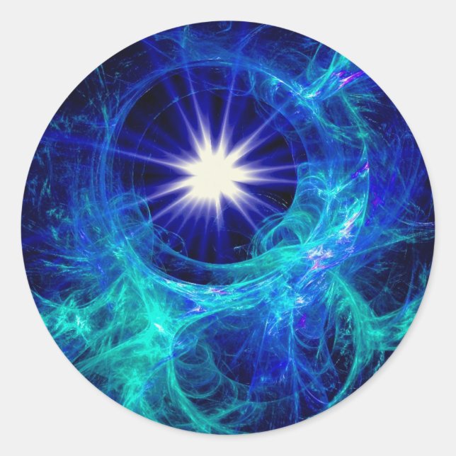 A star is born runder aufkleber (Vorderseite)