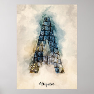 A steht für Alligator Poster