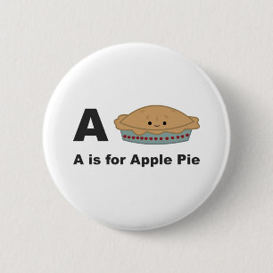A steht für Apfelkuchen Button