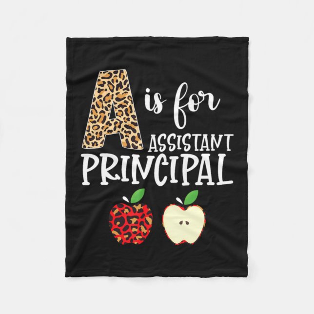 A steht für Instant Principal Leopard Print Apple  Fleecedecke (Vorderseite)