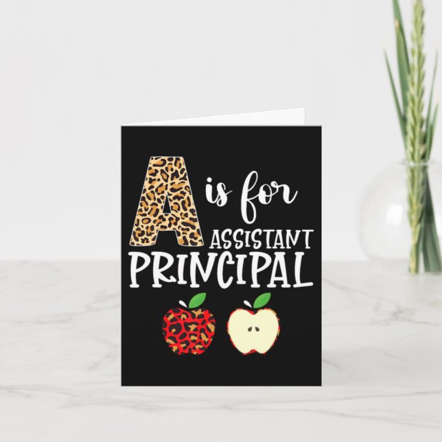 A steht für Instant Principal Leopard Print Apple  Karte (Vorderseite)