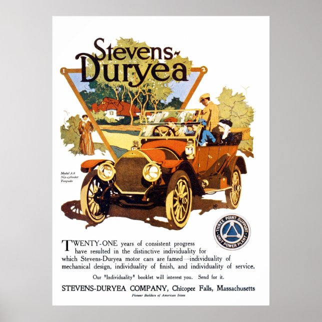 A Stevens Duryea Model OM Poster (Vorne)