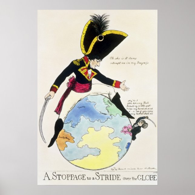 A Stoppage to a Stride over the Globe, 1803 Poster (Vorne)