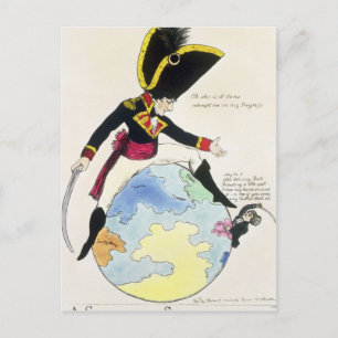 A Stoppage to a Stride over the Globe, 1803 Postkarte