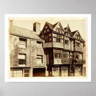 A Street in Ludlow (b/w Foto) Poster