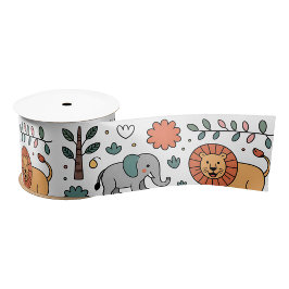 A strip of patterned tape  satinband