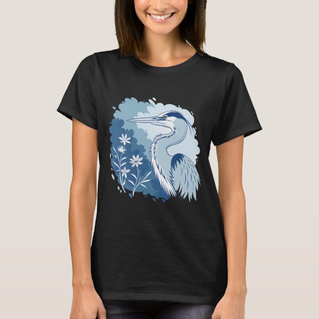 A Stunning Blue Heron Portrait  T-Shirt (Vorderseite)