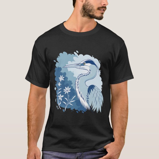 A Stunning Blue Heron Portrait T-Shirt (Vorderseite)