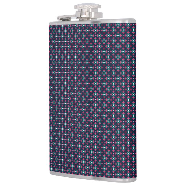 A stylish flask with a geometric pattern  flachmann (Links)