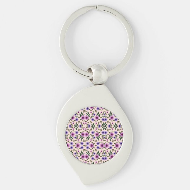 A stylish keychain featuring a round, colorful  schlüsselanhänger (Vorderseite)