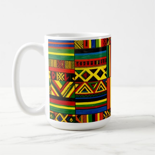 A stylized interpretation of "Kente" print Kaffeetasse (Links)