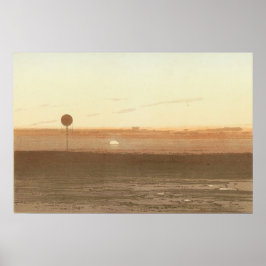 A sunset as seen from the balloon. poster