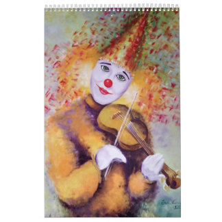 A sweet clown playing the violin kalender
