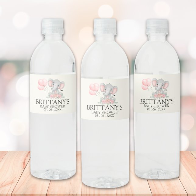 A Sweet Little Girl is on her Way Baby shower Wasserflaschenetikett (Von Creator hochgeladen)