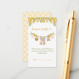 A Sweet Little One Lemon Citrus Baby Shower Begleitkarte