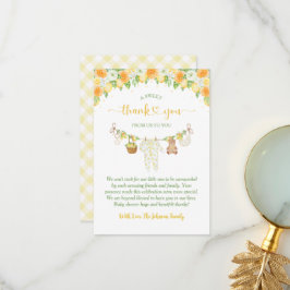 A Sweet Little One Lemon Citrus Floral Baby Shower Dankeskarte