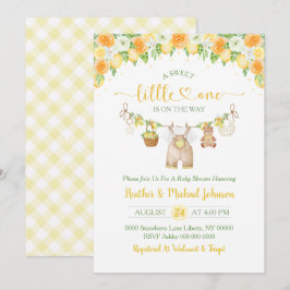 A Sweet Little One Lemon Citrus Floral Baby Shower Einladung