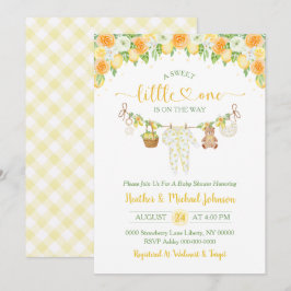 A Sweet Little One Lemon Citrus Floral Baby Shower Einladung