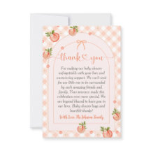 A Sweet Little Peach Gingham Baby Shower
