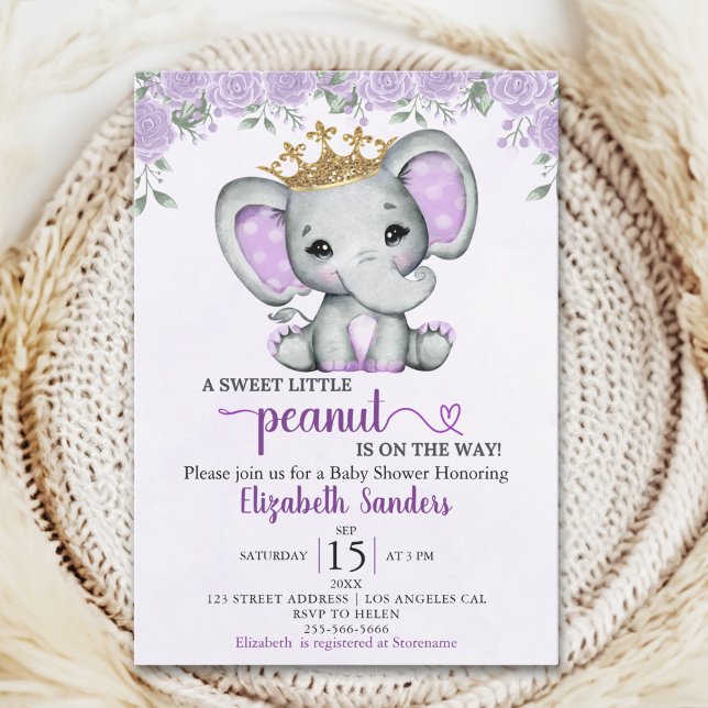 A Sweet Little Peanut is on the way Baby shower Einladung (Von Creator hochgeladen)