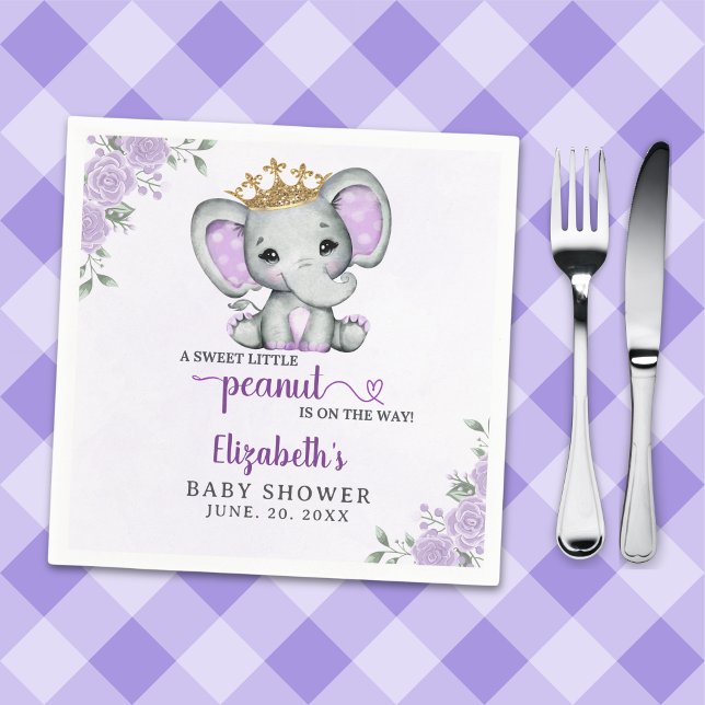 A Sweet Little Peanut is on the way Baby shower Serviette (Von Creator hochgeladen)