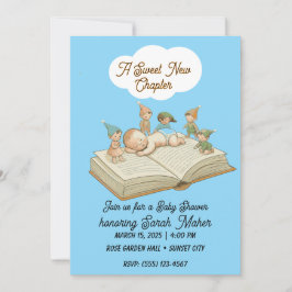 A Sweet New Chapter Storybook Baby Shower Invitati Einladung