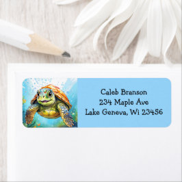 A Swimming Sea Turtle 