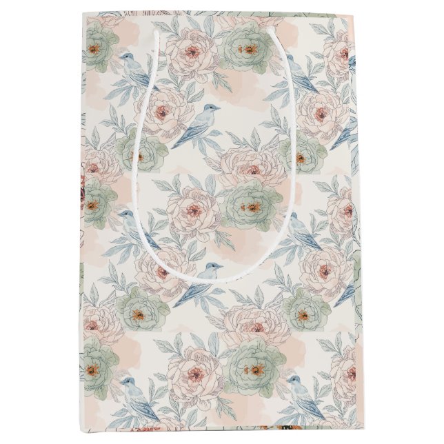 A symphony of song and petals pattern mittlere geschenktüte (Vorderseite)