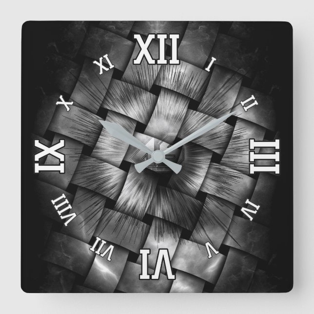 A-synchrone Ätherische Wolken Quadratische Wanduhr (Vorderseite)